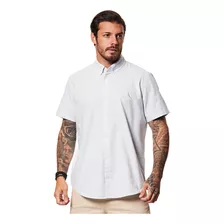 Camisa Social Masculina Manga Curta Oxford Color Reserva