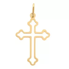Pingente Ouro 18k Cruz Crucifixo 2.3cm Vazado Envio Rápido