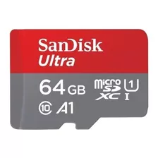 Cartão De Memória Sandisk Sdsquar-064g-gn6ma Ultra Com Adaptador Sd 64gb