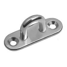 Alça Com Base Inox 2 Furos E Anel De 5mm Oval