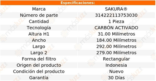 Filtro Aire Acondicionado Carb Act Xc60 3.2l 6 Cil 10/15 Foto 3