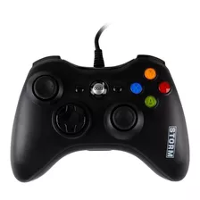 Controle Storm Black Dazz Compatível Com Xbox 360 Cor Preto