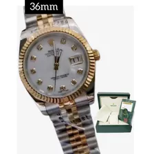 Rolex Feminino Datejust Madrepérola 36 Mm Com Caixa B.eta