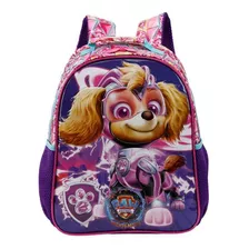 Mochila Costas 16 Infantil Patrulha Canina Skye Rosa Xeryus