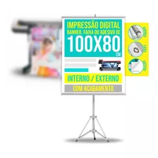 Banner Personalizado Faixa Ou Adesivo 80 X 100 Ou 100 X 80