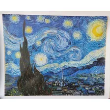 Tela Linda Em Tecido Canvas Noite Estrelada De Van Gogh