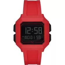 Reloj Puma Hombre Silicona Rojo Digital Cuadrado P5019