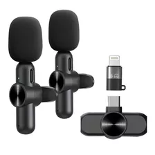 Hisemy Dsh-01 Micrófono Lavalier Inalámbrico Para iPhone iPad Y Android Negro