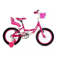 Bicicleta Infantil Topmega Vickfly R12 1v Frenos V-brakes Color Rosado Con Ruedas De Entrenamiento 