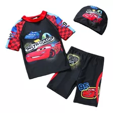 Look De Roupa De Banho Infantil Car Mcqueen