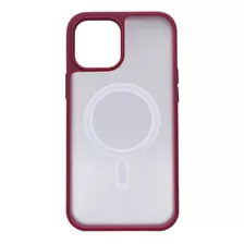 Carcasa Para iPhone 12 Pro Max - Soft Magsafe - Marca Cofolk Nombre Del Diseño Soft Magsafe Color Burdeo