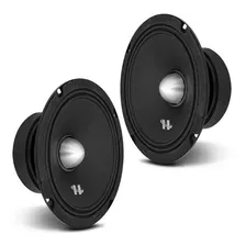 Par De Alto Falante Midbass Hurricane 8'' Mb800 600w 8 Ohms Cor Preto