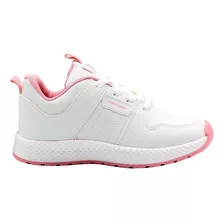 Sneaker Hush Puppies Astridd - 30 Al 35 Blanco/ros Para Niña