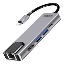 Bkt Hub Adaptador Tipo C A Hdmi 2 Usb 3.0 Usb C Rj45 Hub405