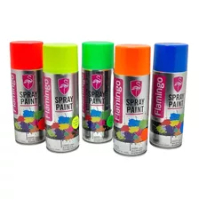 Pintura Spray Fluorescente Amarillo, Azul Flamingo 450ml