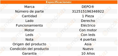 Faro Der Elctrico C/motor P/foco Xenn C/leds Bmw 525i 10 Foto 4