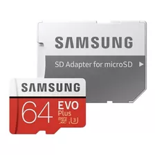 Samsung 64 Gb Evo Plus Class 10 Micro Sdxc C/adaptador 80mb