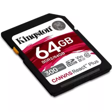 Memoria Sd Kingston Canvasreact Plus 64gb Uhs-ii U3 V90 300m