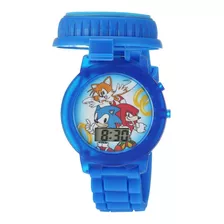 Sonic El Erizo Infantil S De Cuarzo Reloj Casual Color Azul 