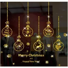 Vinil Decorativo Navidad Esferas Merry Christ Mas And Happy 