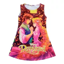 Vestidos Tipo Bata Con Perlas Enredados Rapunzel - Mc
