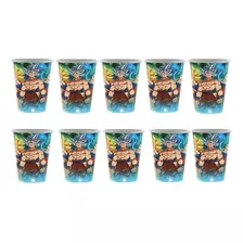 Pack 10 Vasos De Cumpleaños Cotillón Goku Dragon Ball