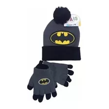 Gorro Y Guantes De Lana Modelo Dc Comics Niños Invierno