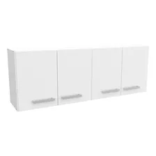 Alacena Mueble De Cocina Mosconi Express 1,40 Mts. Melamina Color Blanco