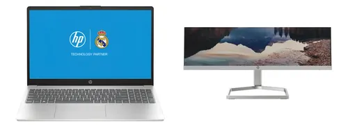 Kit Hp: Notebook Ryzen 5 8Gb 512Gb Ssd Plateado + Monitor