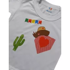 Camiseta Menino Infantil Festa Junina, Arraiá, Fogueira