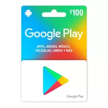 Tarjeta De Google Play $100 Pesos 