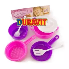 Set De Cocina De 7 Piezas - Duravit Color Violeta Y Rosa