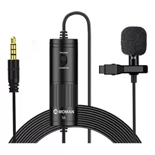 Micrófono Lavalier, Moman S6 Tiny Lapel Mic Condensador Para