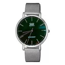 Reloj Q&q Qyq Qa20j001y Elegante Acero + Estuche 