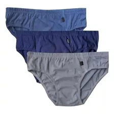 Kit 6 Cueca Slip Sem Elástico 100% Algodão Sortida Adulto