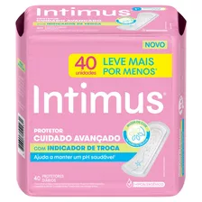 Protetores Diários Cuidado Avançado Com Indicador De Troca 40 Unidades Intimus