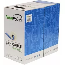 Navepoint Cat5e (cca), 1000 Pies, Azul, Cable Ethernet A Gra