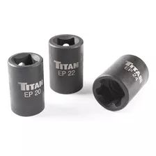 Titan 17414 - Juego De Llaves De Vaso Torx Plus (3 Unidades)