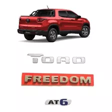 Kit Emblema Letreiro Fiat Toro Freedom At6 2016 17 2018 2019