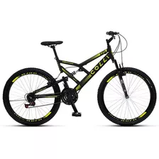 Bicicleta Aro 26 E 21 Marchas Dupla Suspensão Colli Bikes Cor Preto Com Amarelo Tamanho Do Quadro 26