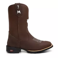 Bota Texana Botinas Masculina Country Canada Couro