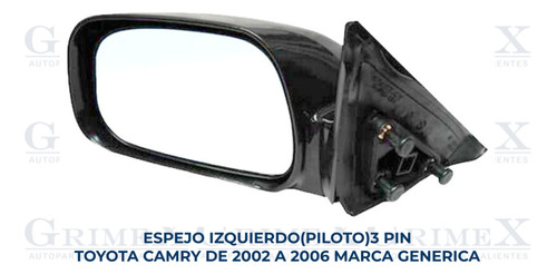 Espejo Toyota Camry 2002-02-2003-2004-2005-2006-06 Ore Foto 2