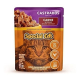 Alimento Special Cat Premium Castrados Para Gato Adulto Sabor Carne Ao Molho Em Saco De 85g