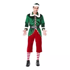 Papá Noel, Traje De Elfo Engrosado For Hombre