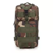 Mochila Tática Militar Camping Impermeável Reforçada Cor Verde-musgo Desenho Do Tecido Camuflado