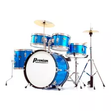 Bateria Acústica Infantil Premium Dx45 J Bk 2 Tons Completa