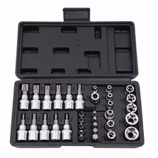 Juego De Dados Y Puntas 3/8 Torx, 34 Pz, Kit Master