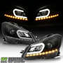 Fits 2001-07 Benz W203 C-class Black Bezel Led Halo Proj Oai