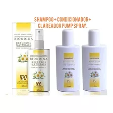 Kit Biondina Clareador Spray Pump+ Shampoo + Condicionador