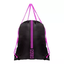 Mochila Infantil Saco Klin Preto Detalhe Pink 24898